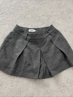 The Bekk Gray Pleated Mini skort Skirt